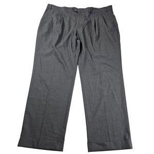 Ralph Ralph lauren 42x30 lycra blend grey dress cuffed dress pants Men ^